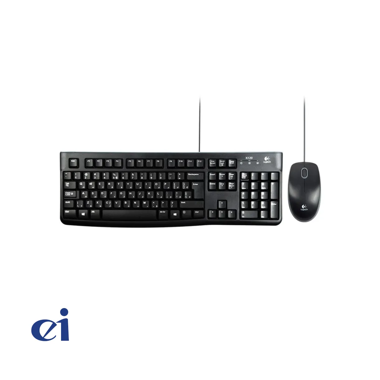 کیبورد و ماوس با سیم لاجیتک MK120 Logitech MK120 Wired Keyboard and Mouse