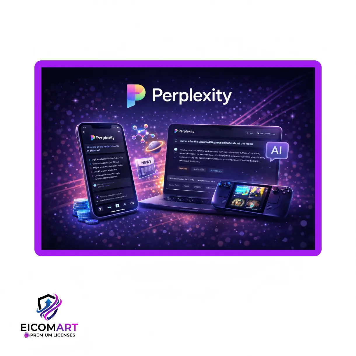 اکانت پرمیوم Perplexity یک‌ ساله